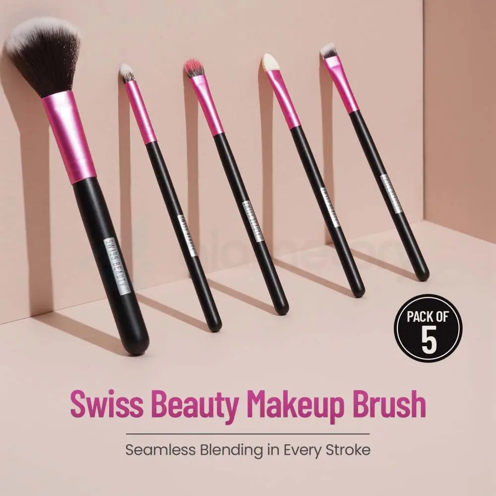 Swiss Beauty 5Pcs Makeup Brush Pink 02 thumbnail 3