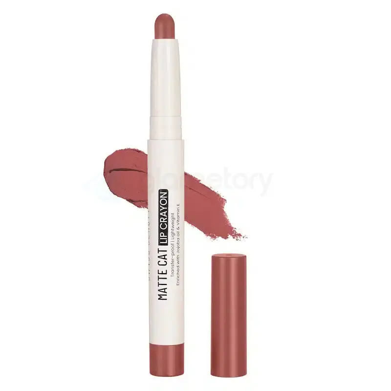 Swiss Beauty Matte Cat Lip Crayon 01 Shade Tangerine Buff