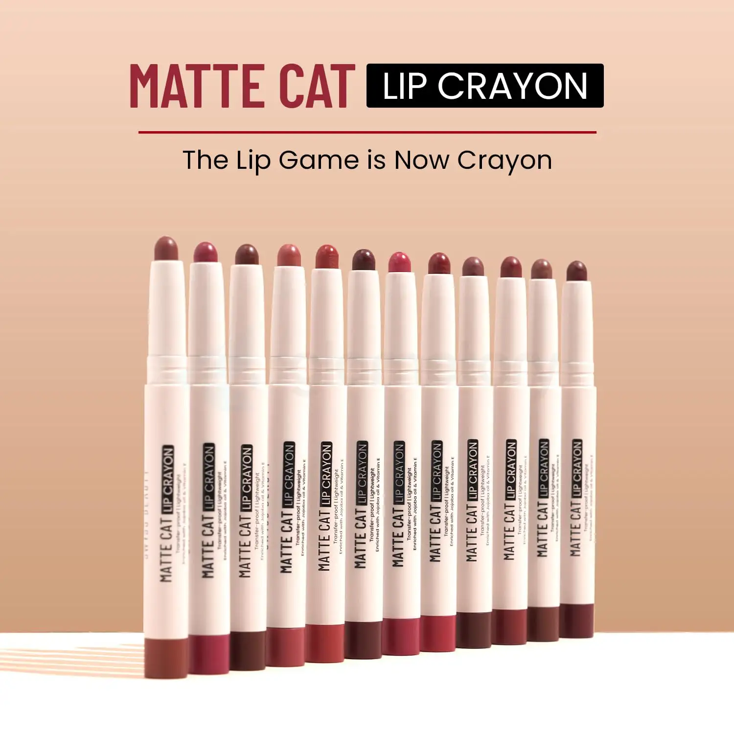 Swiss Beauty Matte Cat Lip Crayon Shade 11 Wild Rose