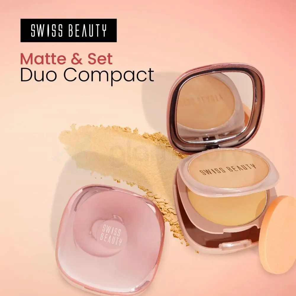 Swiss Beauty Matte & Set Duo Compact 01 Ivory & Translucent