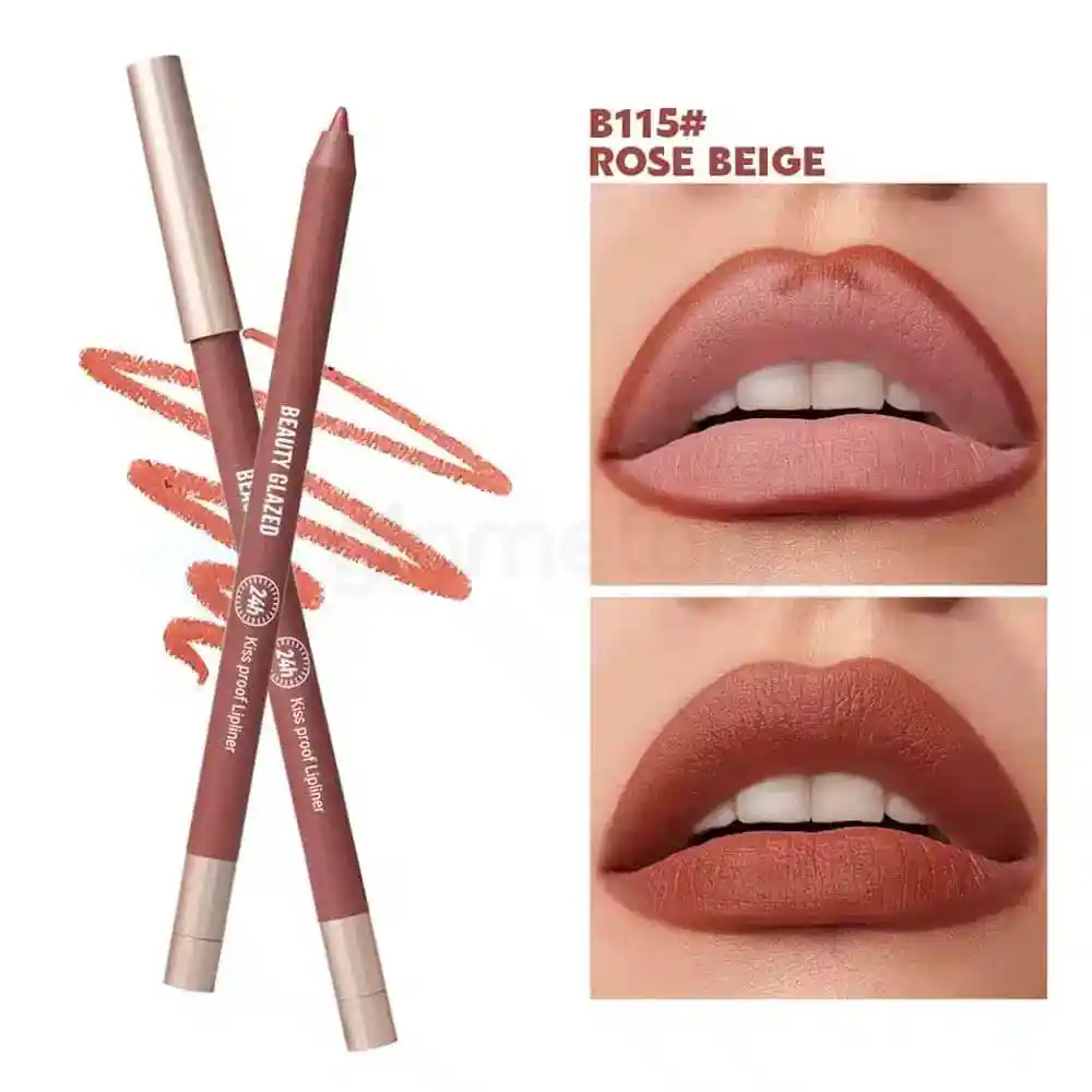 Beauty Glazed Waterproof Lip Liner-B115 Rose Beige thumbnail 3