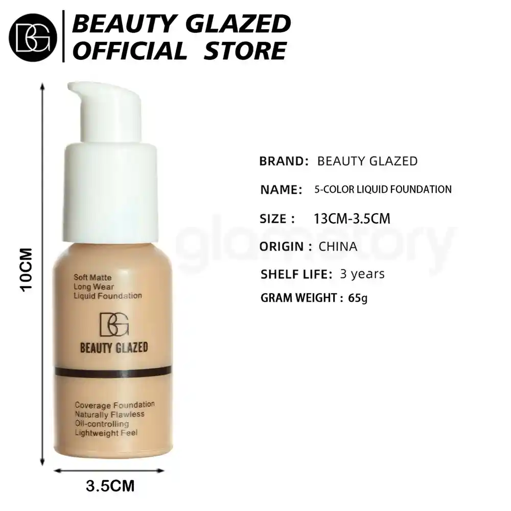 Beauty Glazed Soft Matte Liquid Foundation-Buff Beige 104 thumbnail 3