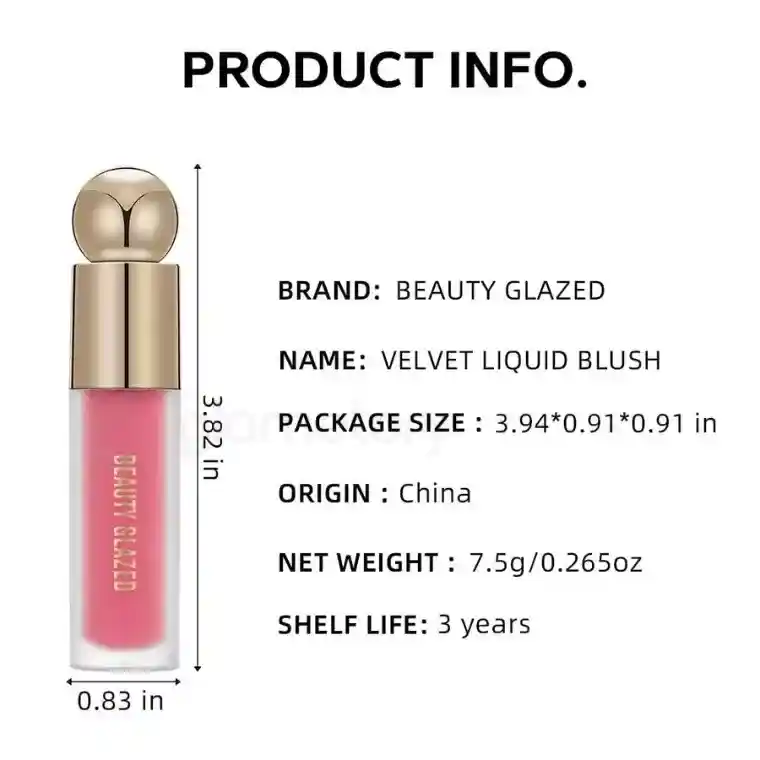 Beauty Glazed Weightless Creme Liquid Blush 104 Joy