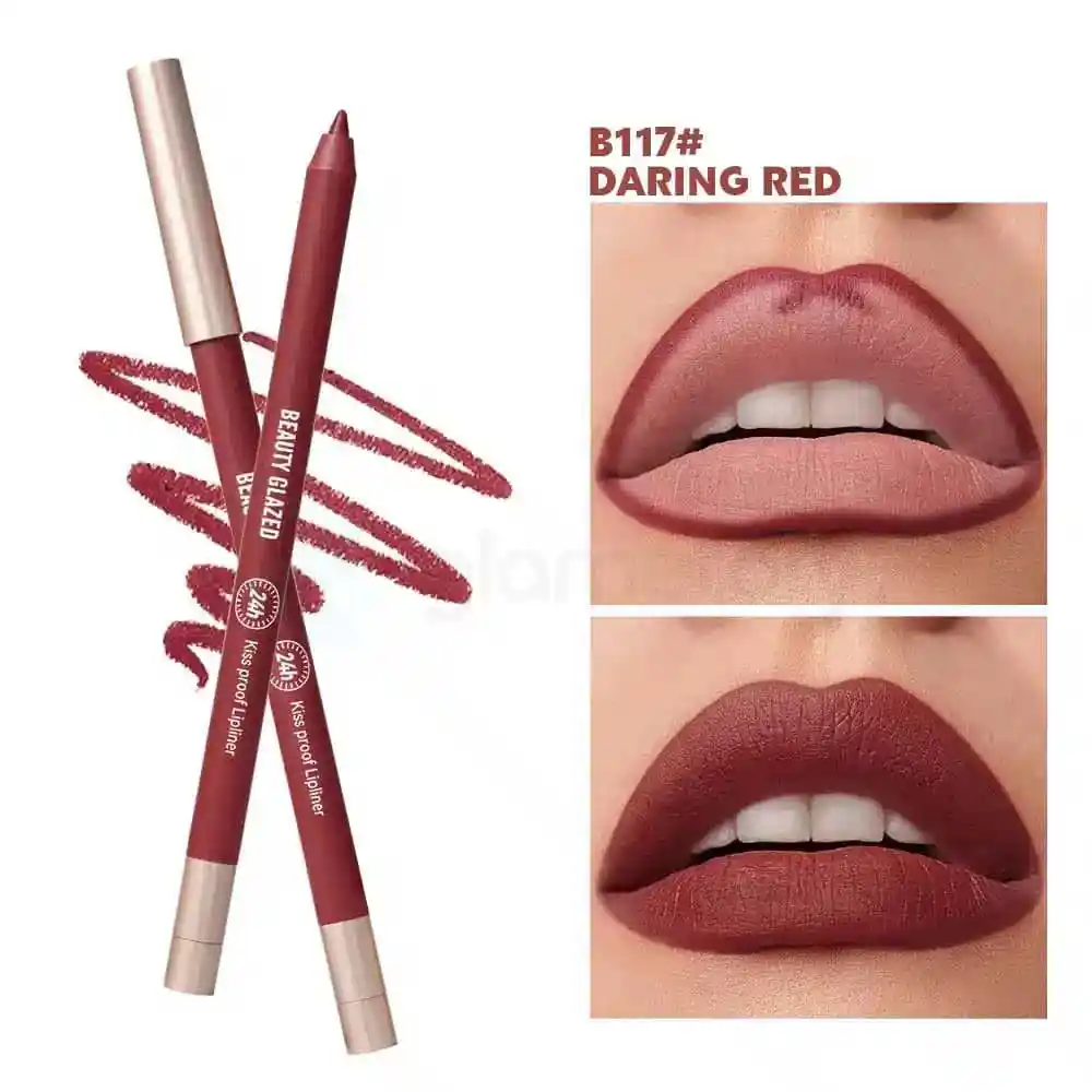 Beauty Glazed Waterproof Lip Liner-B117 Daring Red
