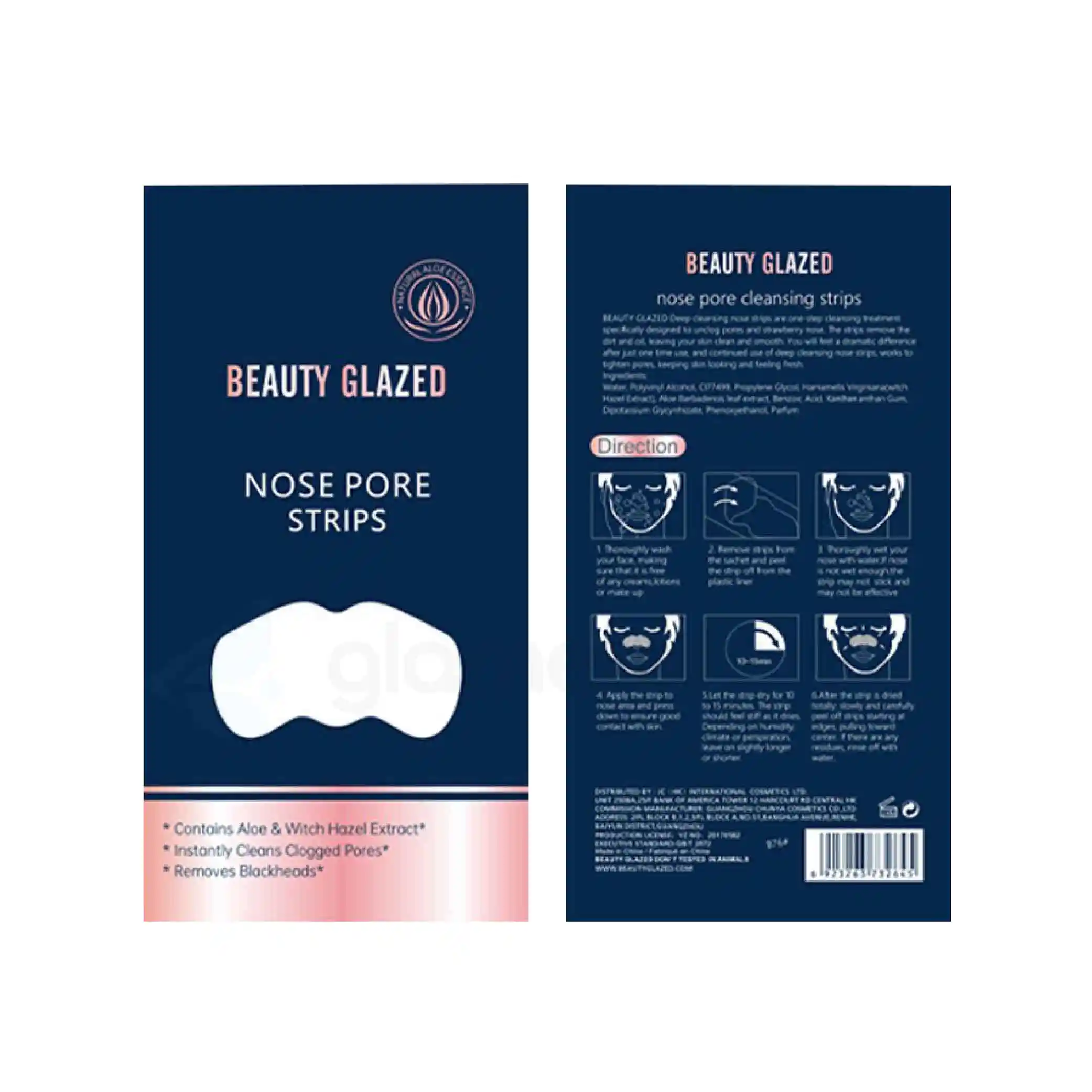Beauty Glazed Nose Pore Cleansing Strips 1pack