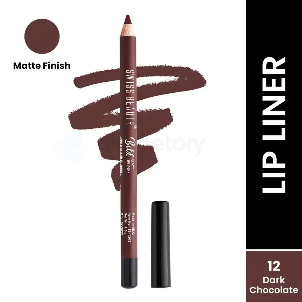 Swiss Beauty Bold Matt Lipliner-12 Dark Chocolate thumbnail 3