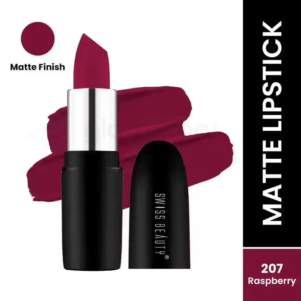 Swiss Beauty Pure Matte Lipstick Raspberry-207