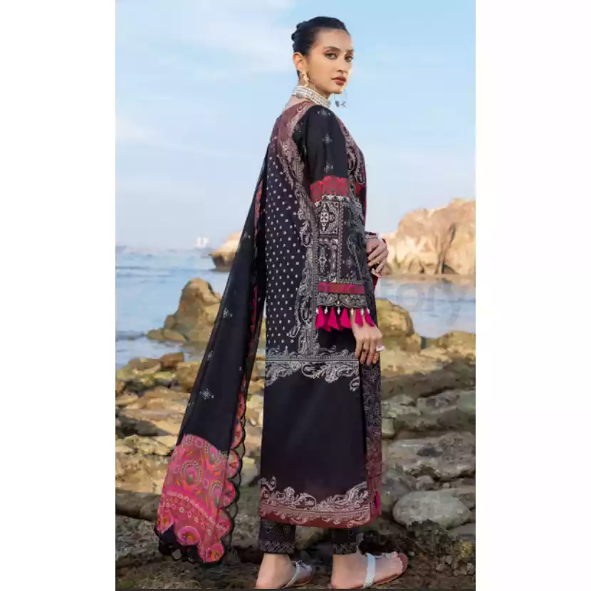 CHARIZMA Luxury Printed Lawn with Embroidered Cut-Work Chiffon Dupatta-10142