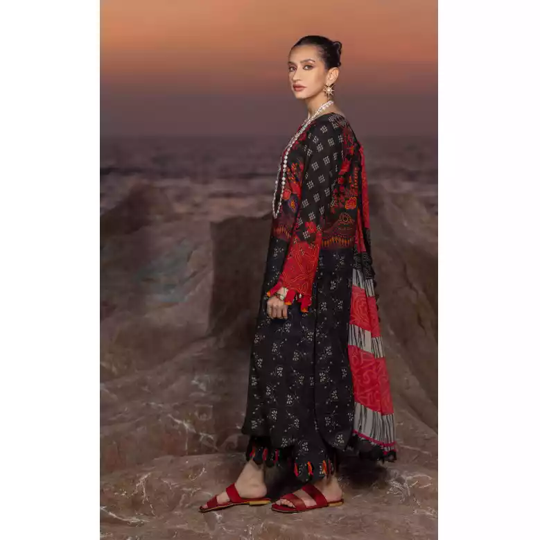 CHARIZMA Luxury Printed Lawn with Embroidered Cut-Work Chiffon Dupatta-10148