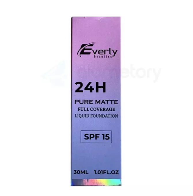 Everly Beauties Pure Matte Liquid Foundation SPF-15 Warm Nude