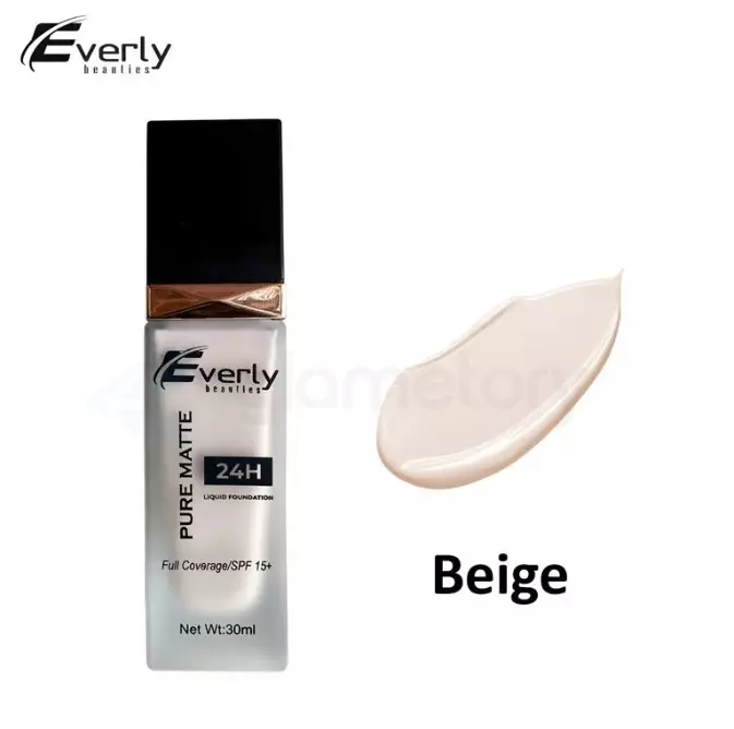 Everly Beauties Pure Matte Liquid Foundation SPF-15 Medium Beige