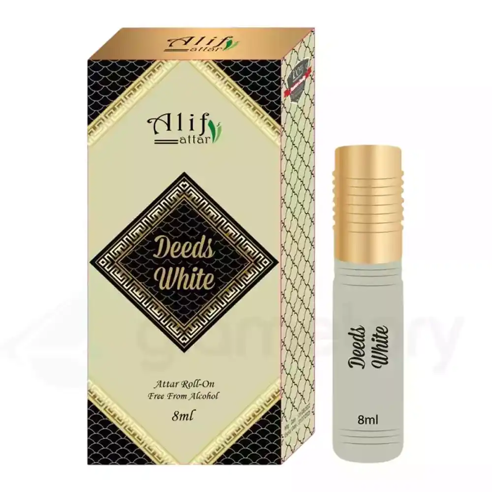 Alif Deeds White Roll On Attar-8ml
