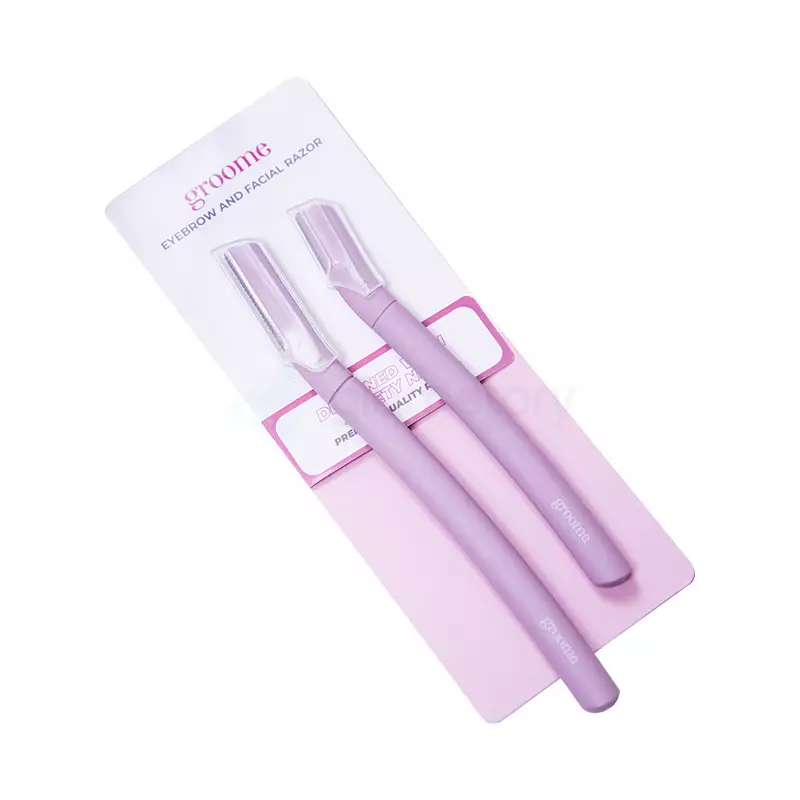 Groome Premium Eyebrow And Facial Razor-Light Purple