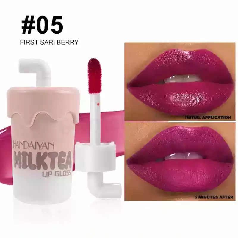 Handaiyan Milk Tea Water Gel Lip Gloss Sari Berry
