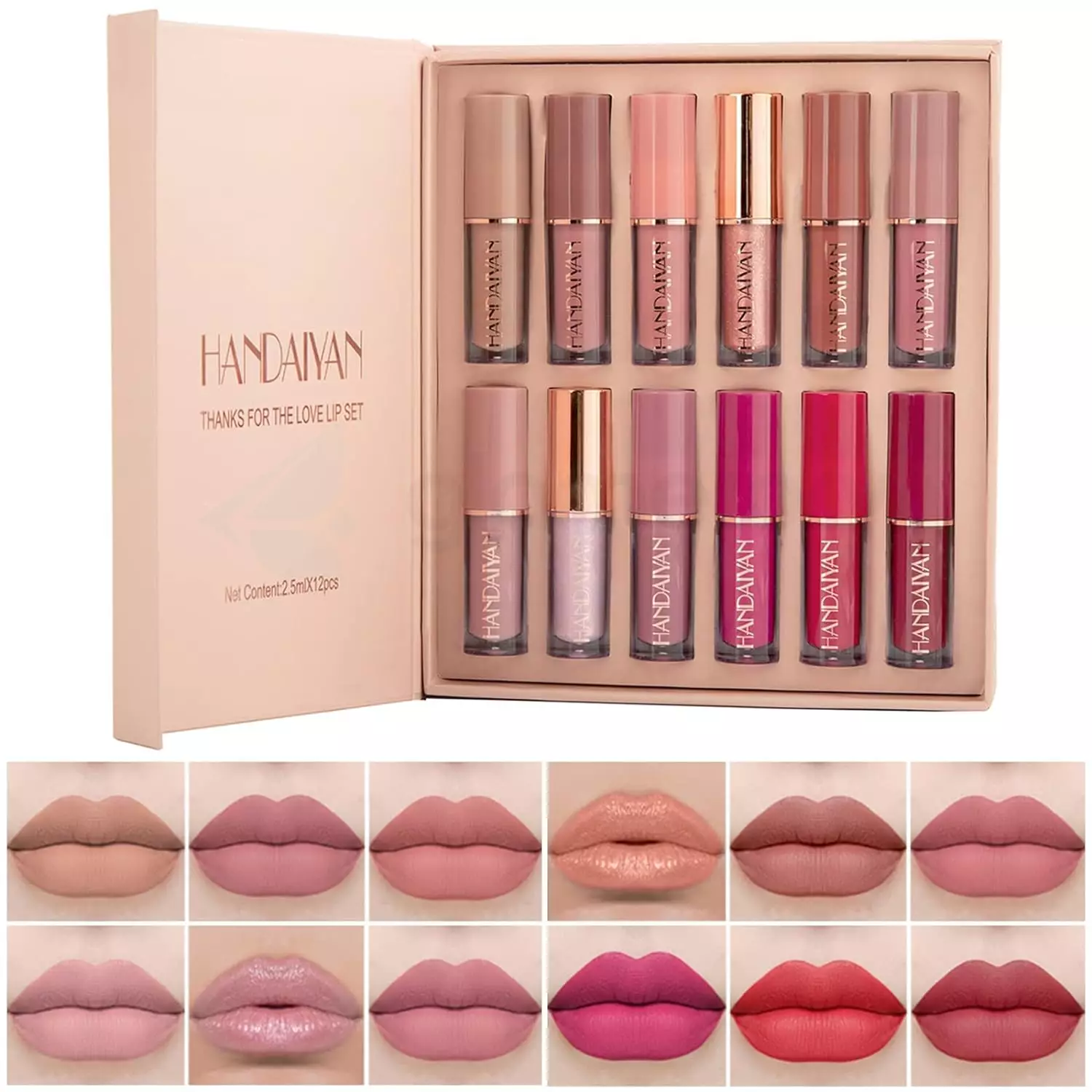 Handaiyan Matte Liquid Lipstick 12pcs Set thumbnail 3