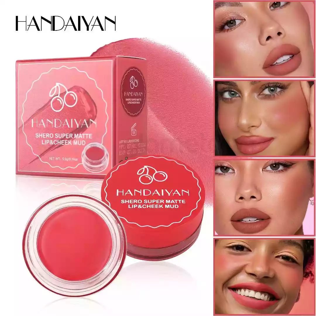 Handaiyan Shero Super Matte Lip & Cheek Mud-04 Reddish Rose thumbnail 3