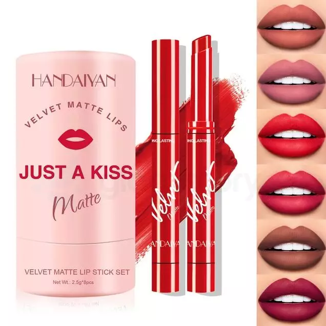 Handaiyan Just A Kiss Velvet Matte Lipstick Set-8pcs