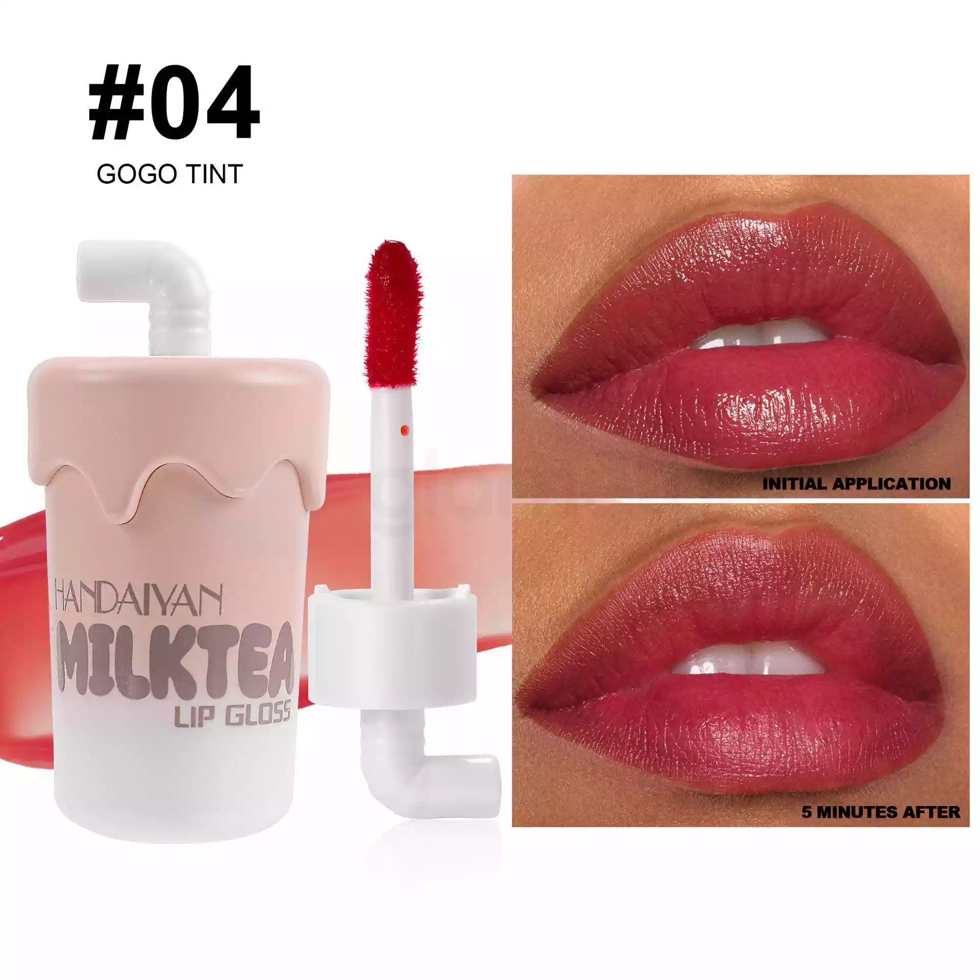 Handaiyan Milk Tea Water Gel Lip Gloss Gogo Tint