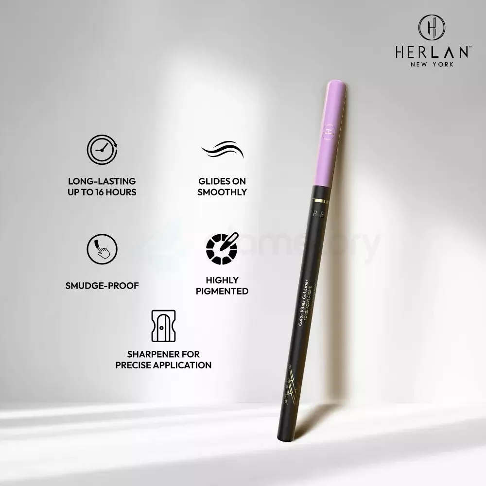 Herlan Color Vibes Smudge Proof Gel Liner Forbidden Crime
