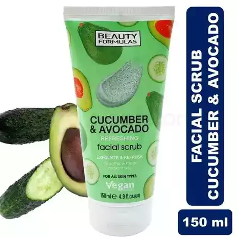 Beauty Formulas Cucumber & Avocado Facial Scrub-150ml