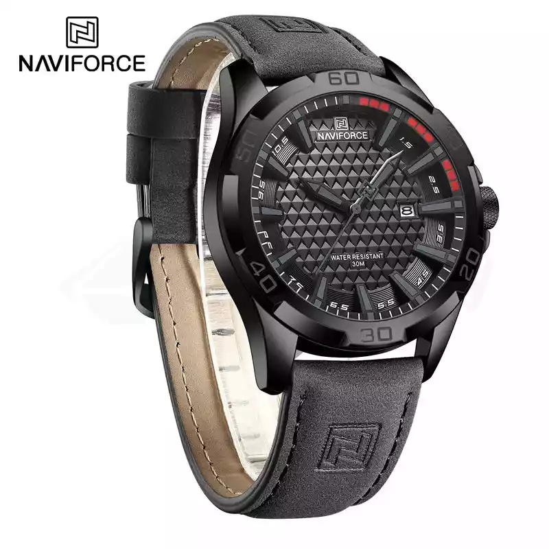 Naviforce Men's Watch with Date & Belt Strap 8023 L-Gray thumbnail 3