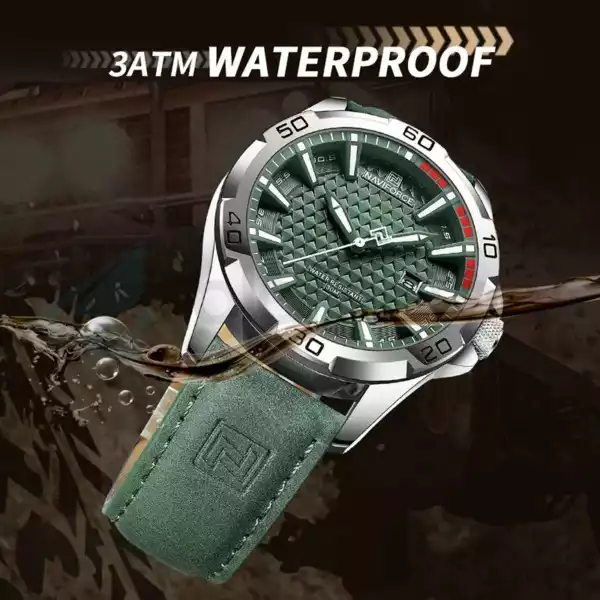 Naviforce Men's Watch with Date & Belt Strap 8023 L-Green thumbnail 5