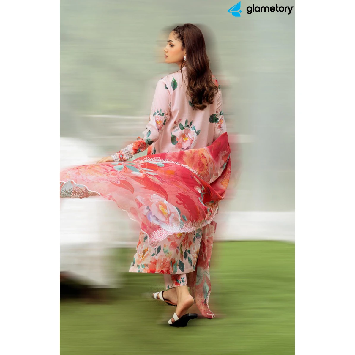 Pakistani Luxury Digital Printed Lawn with Chiffon Dupatta-25022626 thumbnail 3