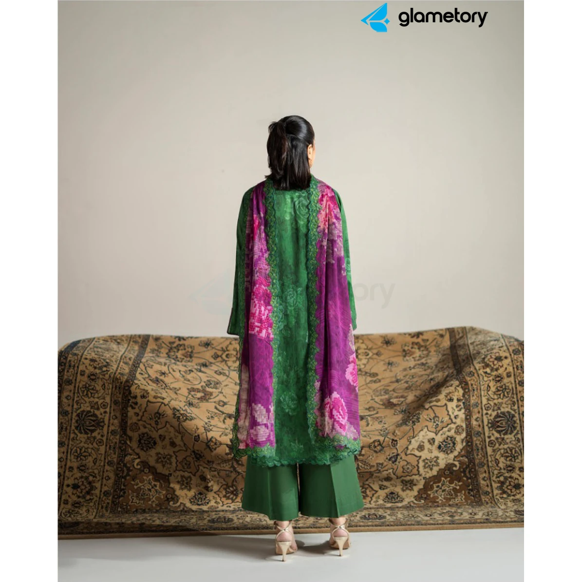 Pakistani Luxury Digital Printed Lawn with Chiffon Dupatta-25022643