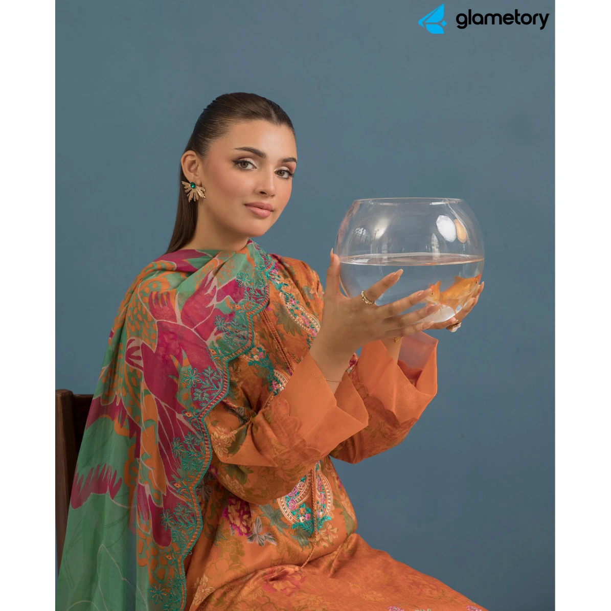 Pakistani Luxury Digital Printed Lawn with Chiffon Dupatta-25022637 thumbnail 3