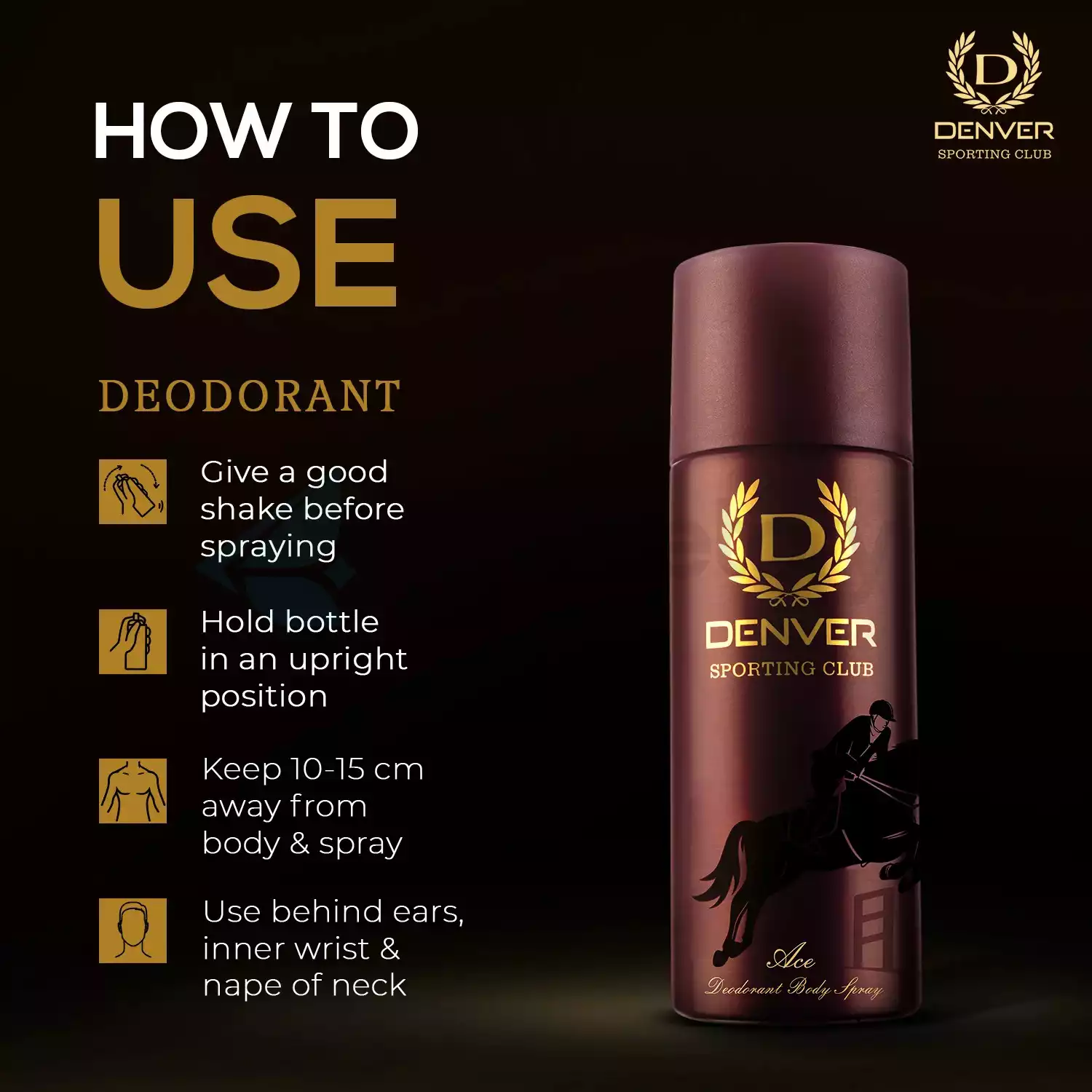 Denver Sporting Club Deodorant Body Spray Ace-165ml thumbnail 7