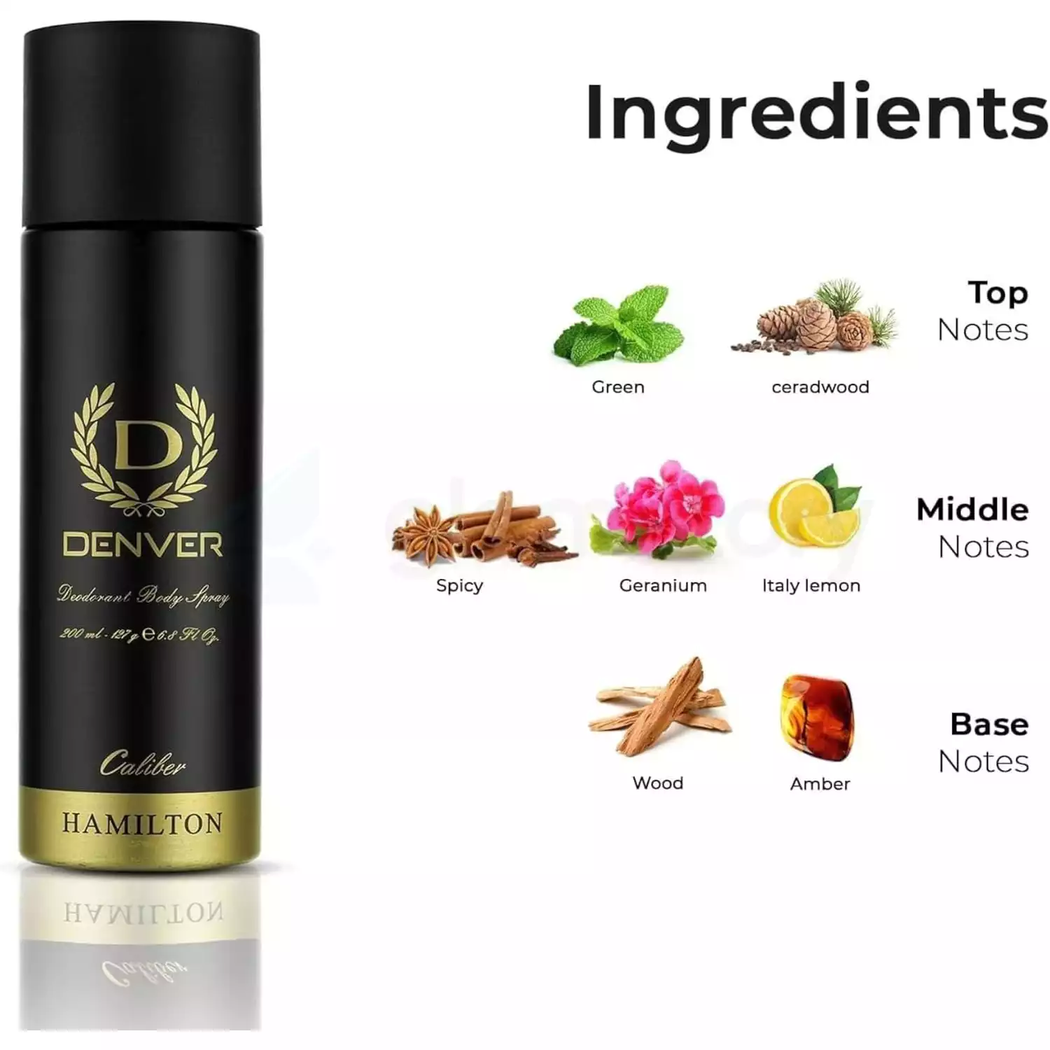 Denver Caliber Hamilton Deodorant Body Spray-165ml thumbnail 5