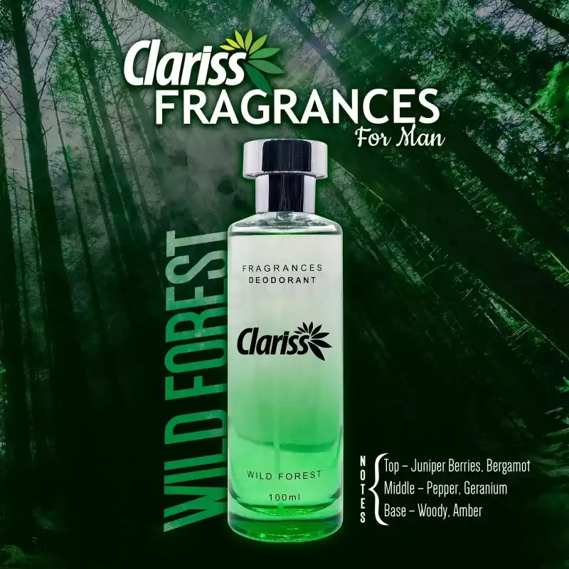 Clariss Fragrances Deodorant Wild Forest For Men-100ml thumbnail 3