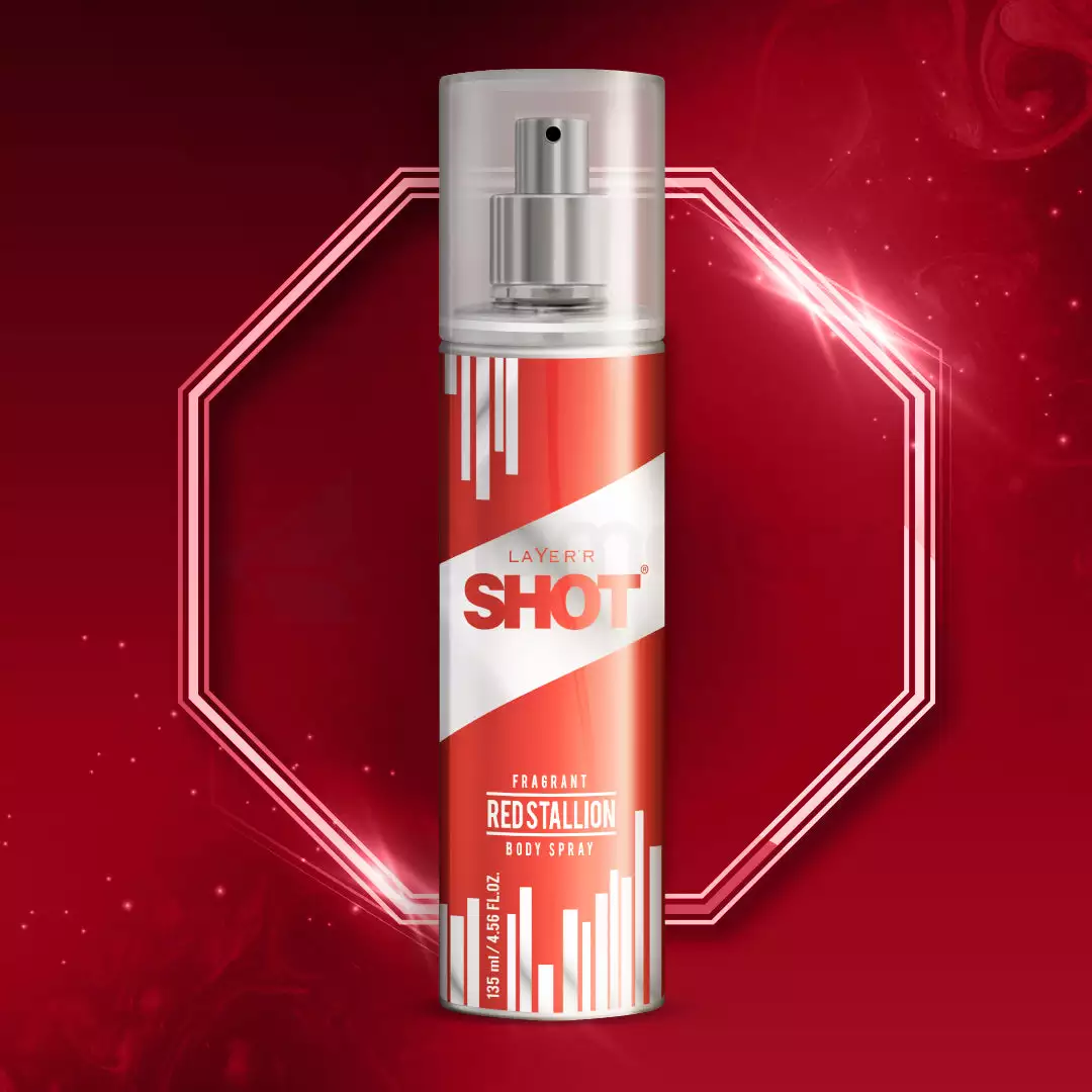 Layer'r Shot Red Stallion Fragrant Body Spray for Men-135ml thumbnail 4