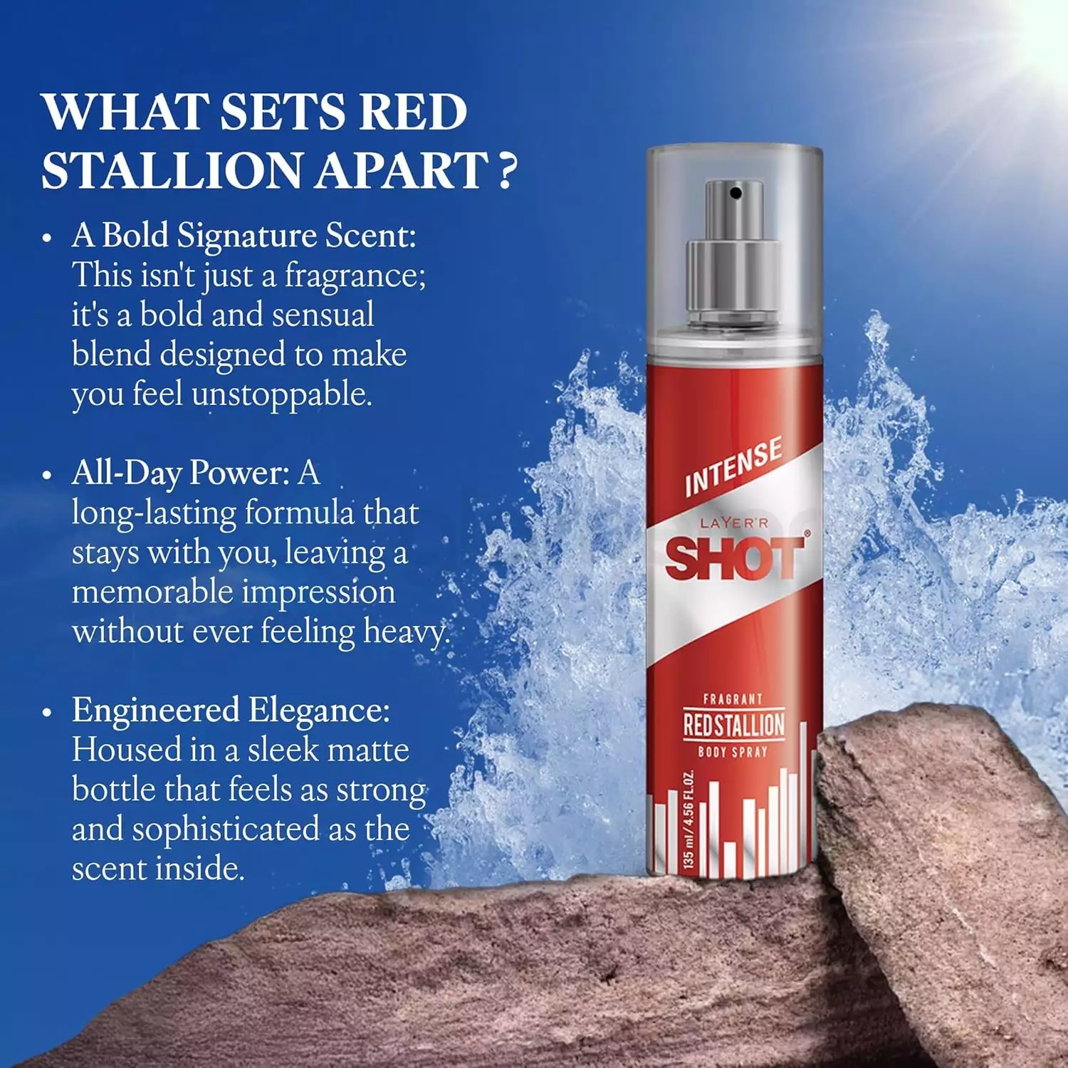 Layer'r Shot Red Stallion Fragrant Body Spray for Men-135ml thumbnail 7