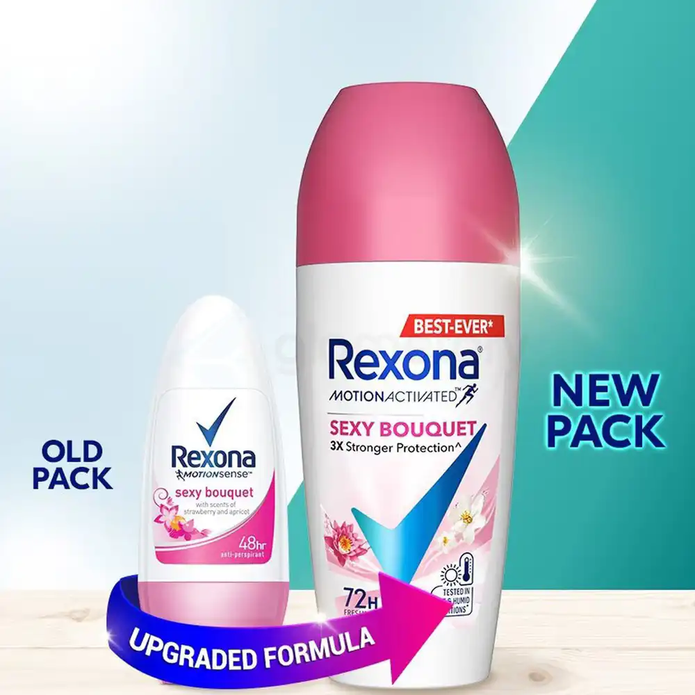 Rexona Motion Activated Sexy Bouquet 72h Protection Roll On for Women-45ml
