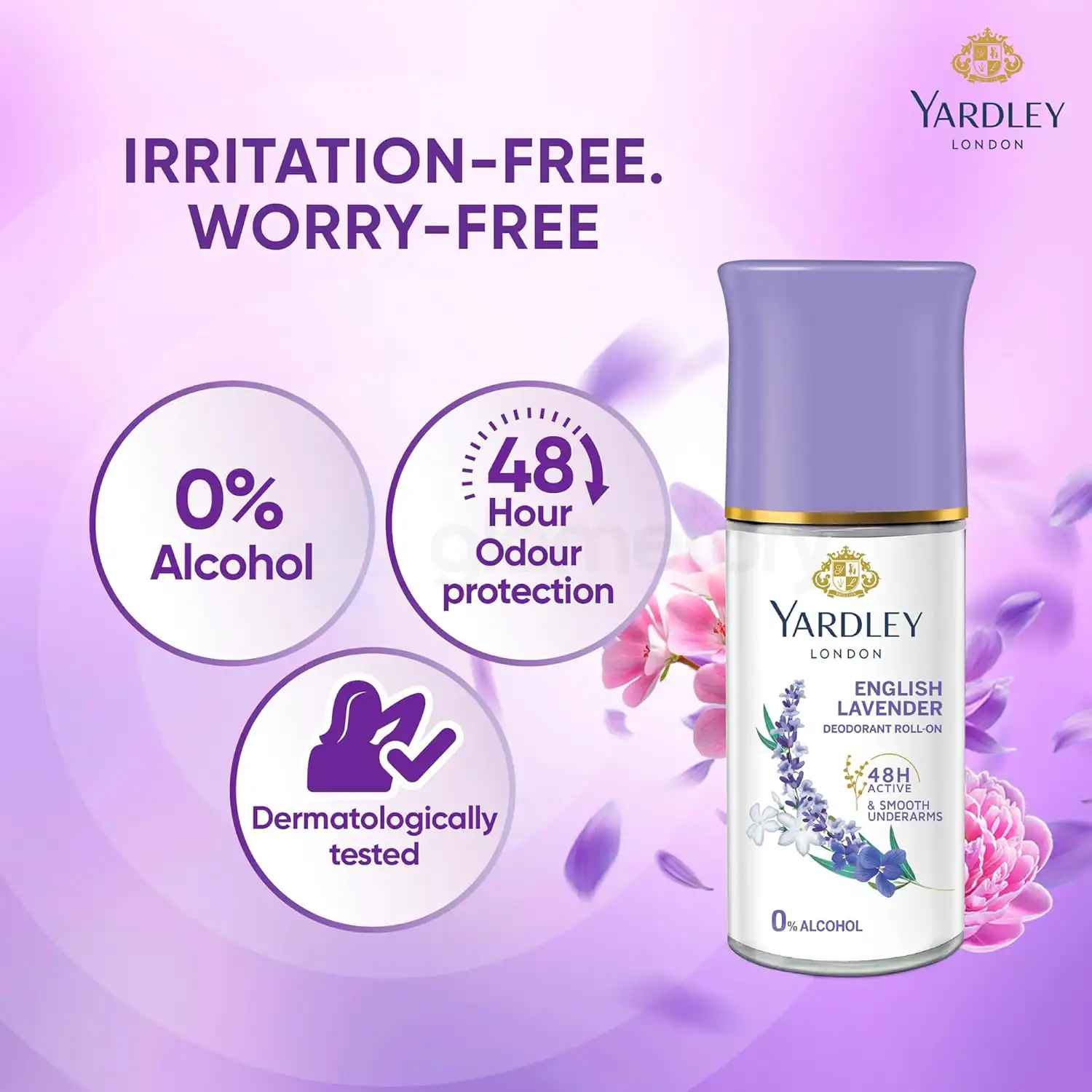 Yardley London English Lavender Anti-Perspirant Roll On-50ml thumbnail 5