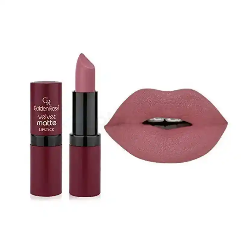 Golden Rose Velvet Matte Lipstick-02 Dusty Rose thumbnail 4