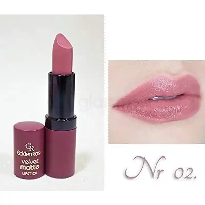 Golden Rose Velvet Matte Lipstick-02 Dusty Rose thumbnail 5