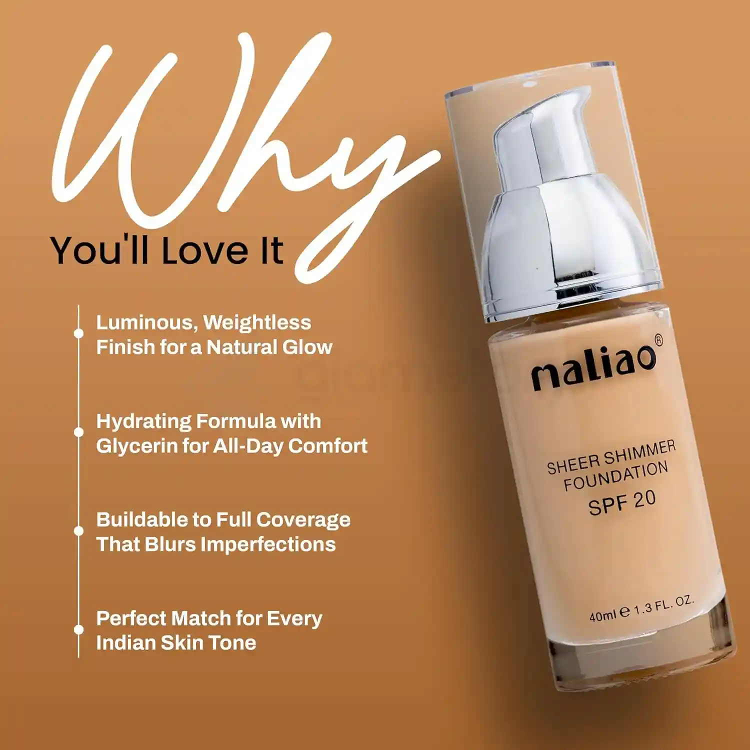 Maliao Sheer Radiance Shimmer Foundation SPF 20 Shade 04 thumbnail 4