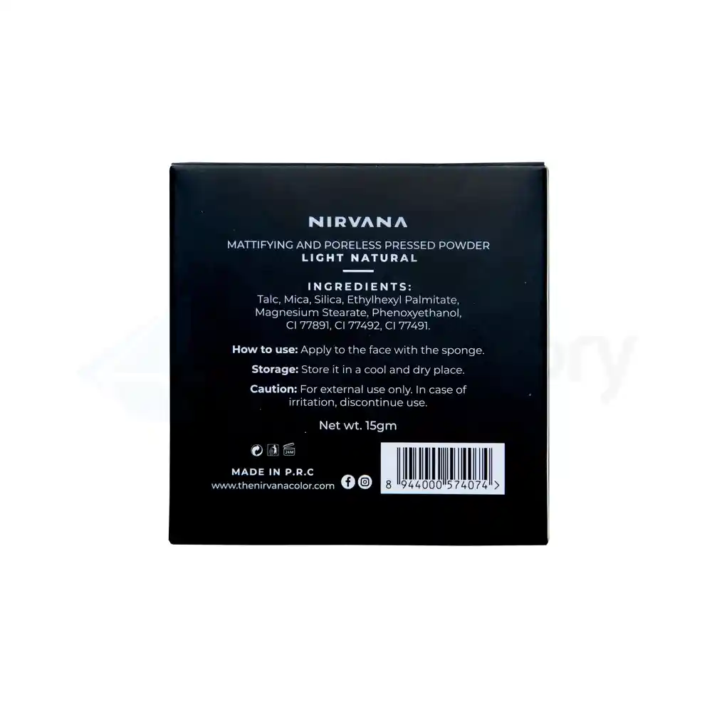 Nirvana Mattifying & Poreless Pressed Powder Light Natural thumbnail 5
