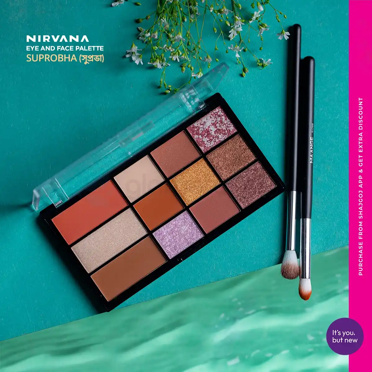 Nirvana Color Eye & Face Palette-27g Suprobha thumbnail 4