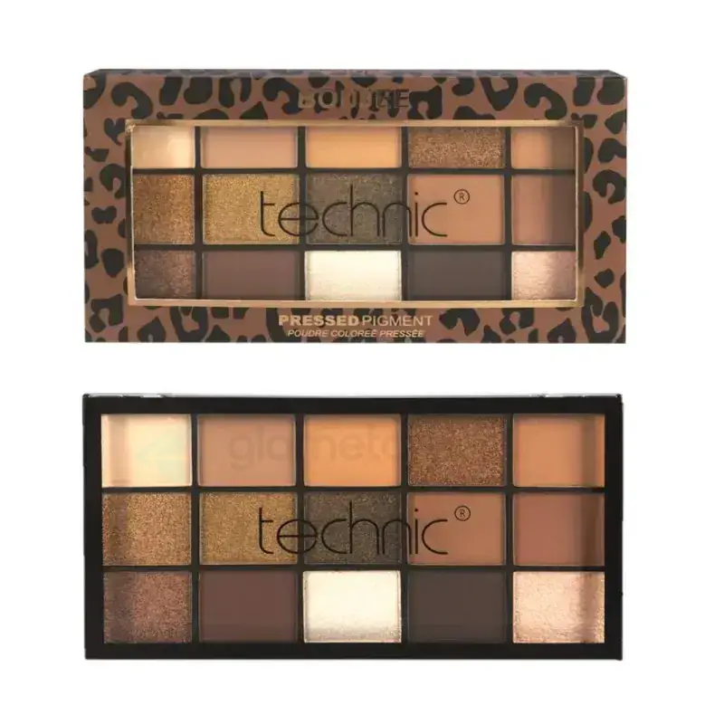 Technic 15 Color Pressed Pigment Eyeshadow Palette-Boujee