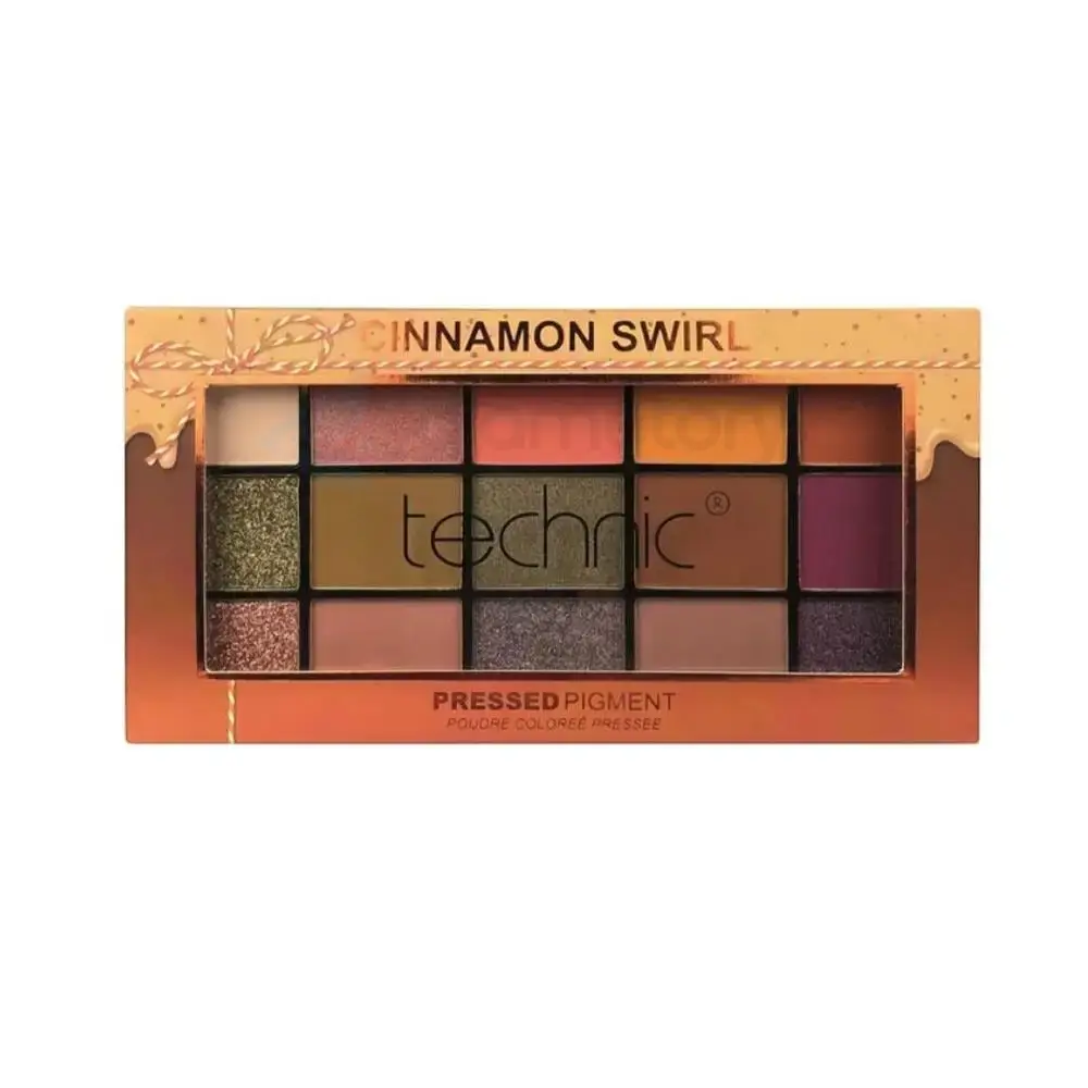Technic 15 Color Pressed Pigment Palette-Cinnamon Swirl