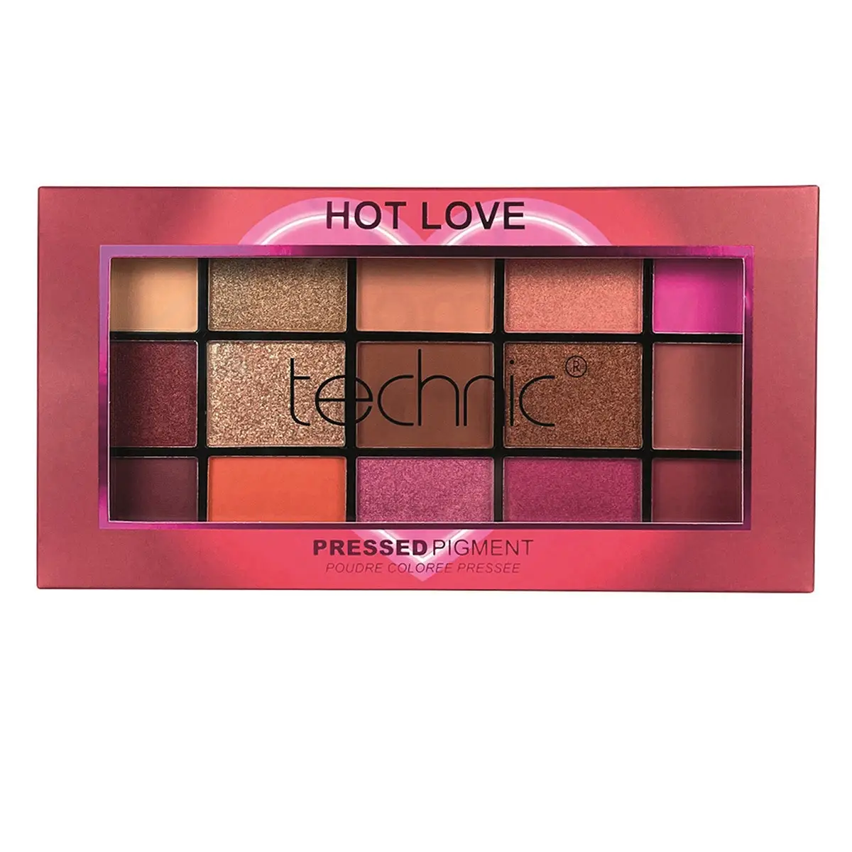 Technic 15 Color Pressed Pigment Palette-Hot Love