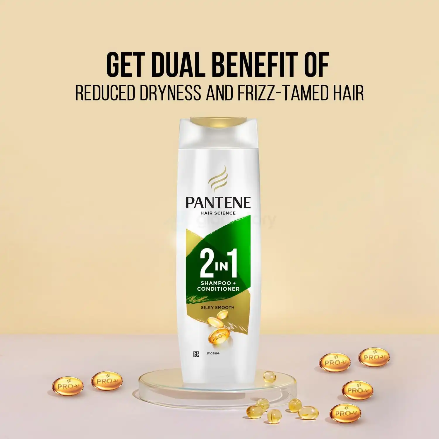 Pantene 2 In 1 Silky Smooth Care Shampoo+Conditioner-180ml thumbnail 4