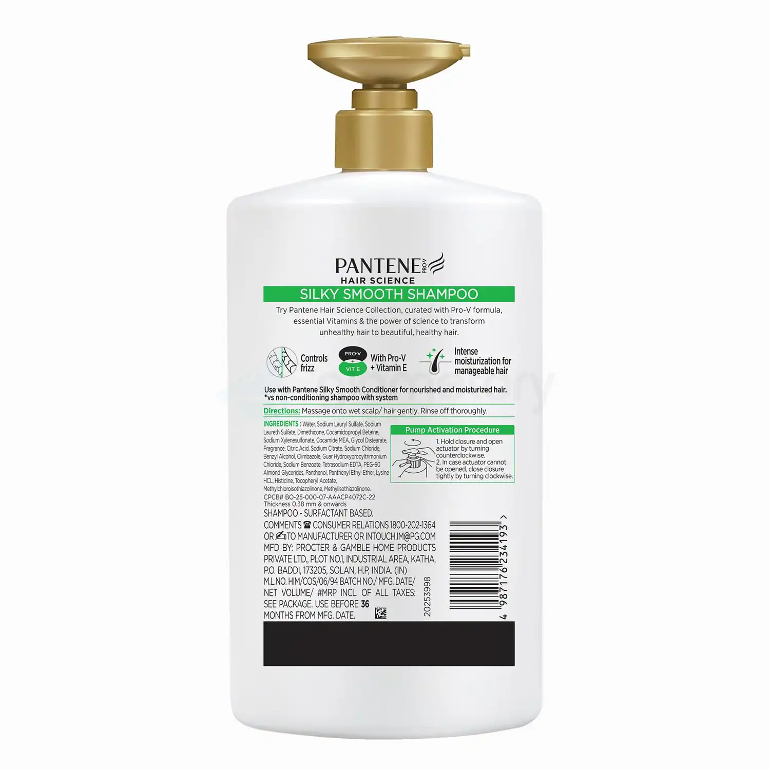 Pantene Hair Science Silky Smooth Shampoo-1000ml