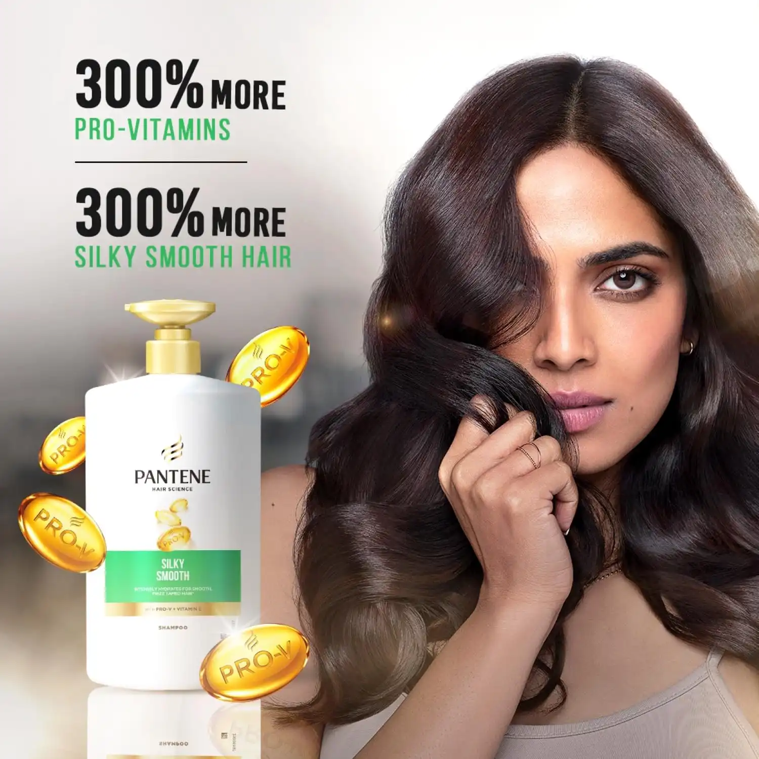 Pantene Hair Science Silky Smooth Shampoo-1000ml thumbnail 3