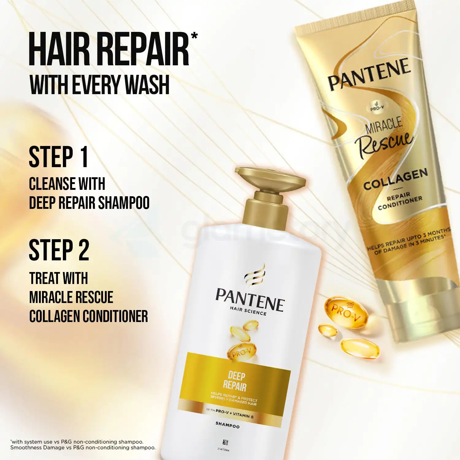 Pantene Hair Science Deep Repair Shampoo -650ml thumbnail 4