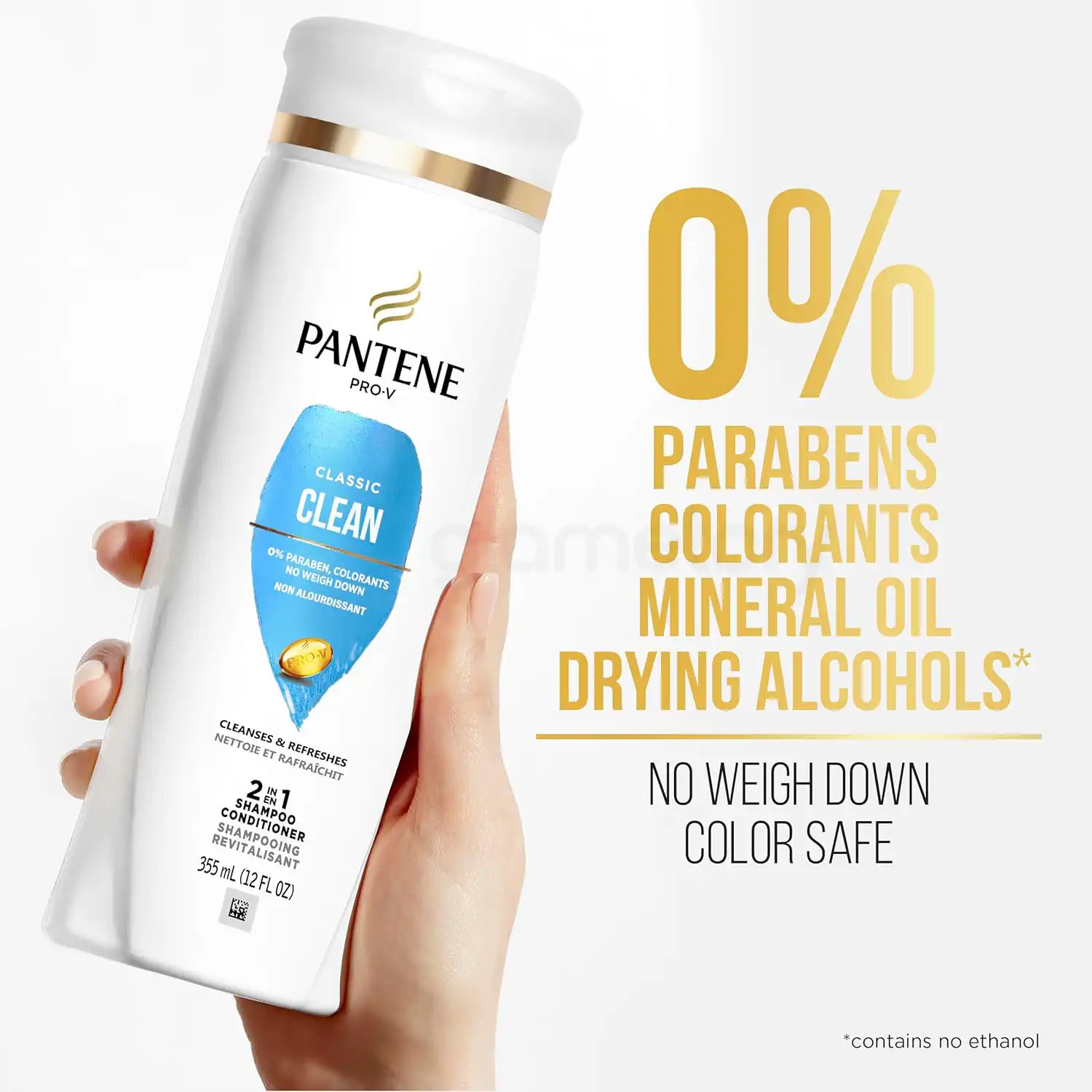 Pantene Pro V Classic Clean 2 In 1 Shampoo+Conditioner-355ml thumbnail 3