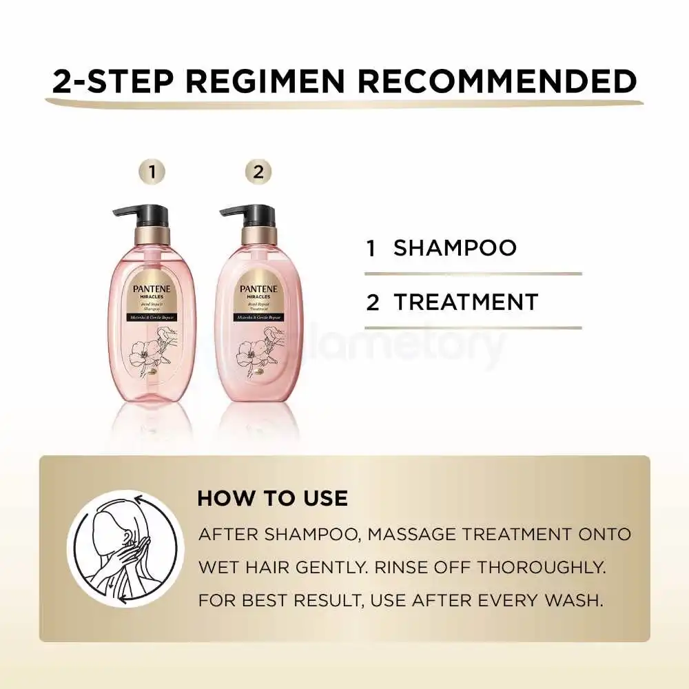 Pantene Miracles Bond Repair Shampoo Mutenka & Gentle Repair-440g thumbnail 4